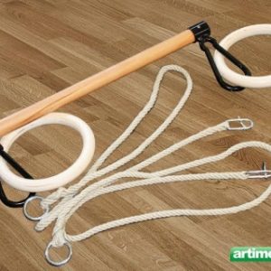 Trapezstange mit Ringe und Seile, Artikelnr. 1163-Stange