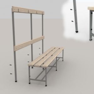 Einseitige Umkleidebank mit Lehnen,Artikelnummer  207