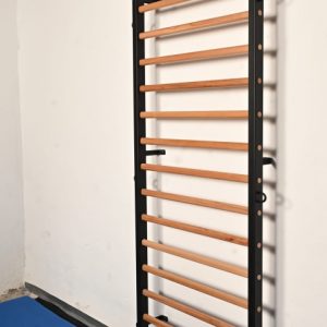 Sprossenwand mit Klimmzug, Metall/Holz, 2.4x0.9 m, Spartan Modell, Artikelnr. 277/Schwarz