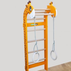 Wunder Set (Kinder Sprossenwand, Model Giraffe mit Holzringe),artikel nr 268