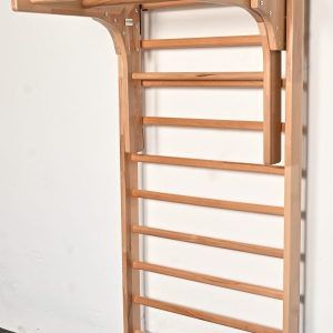 Adapter Klimmzugbügel und Dipstation für Sprossenwand, Artikelnr. 248-Holz